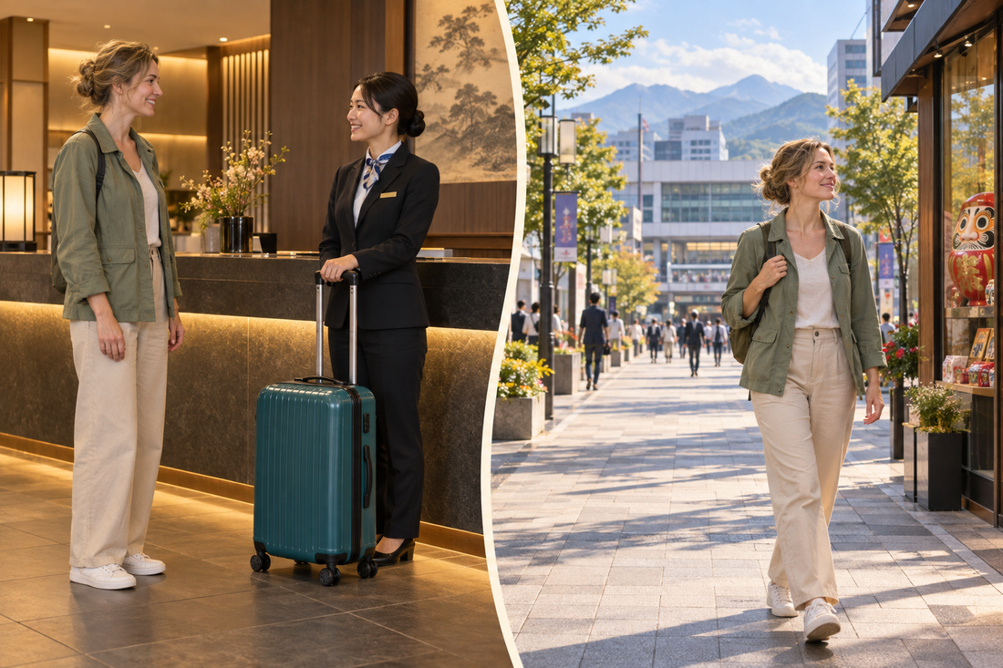 Takasaki luggage storage: send the spare suitcase from your hotel and enjoy the next part of Gunma with a small bag.