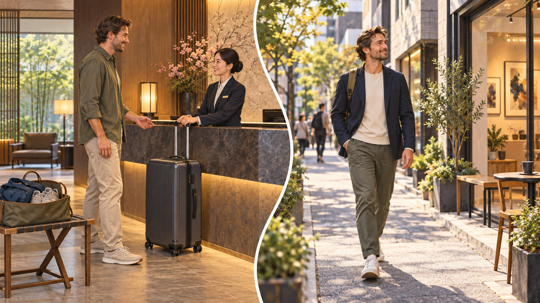 Send the spare suitcase from your hotel, then enjoy Tokyo galleries and cafés with a small daypack.