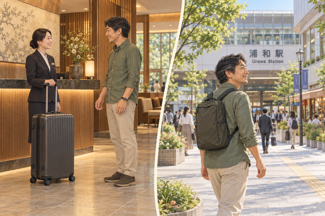 Urawa Station luggage storage: send your suitcase from the hotel and explore with a small bag.