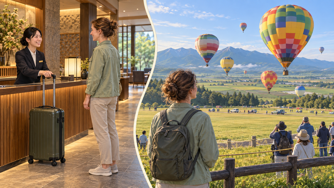 Kamishihoro Balloon Festival: send your suitcase from the hotel and enjoy the Tokachi sky with a smaller bag.