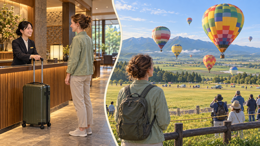 Kamishihoro Balloon Festival: send your suitcase from the hotel and enjoy the Tokachi sky with a smaller bag.