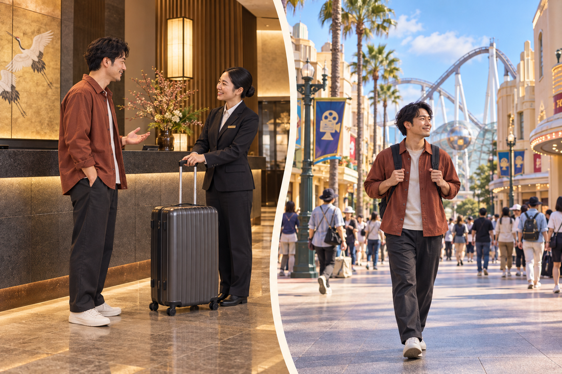 Universal Studios Japan luggage storage: send extra luggage from your hotel and enjoy Osaka with a small bag.