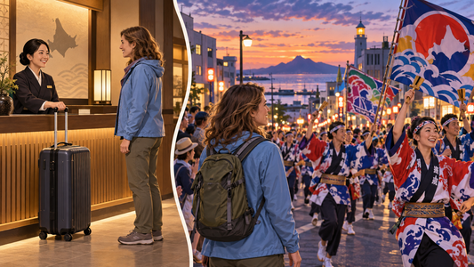 Wakkanai summer festivals: send your suitcase from the hotel and enjoy the city’s summer parade.