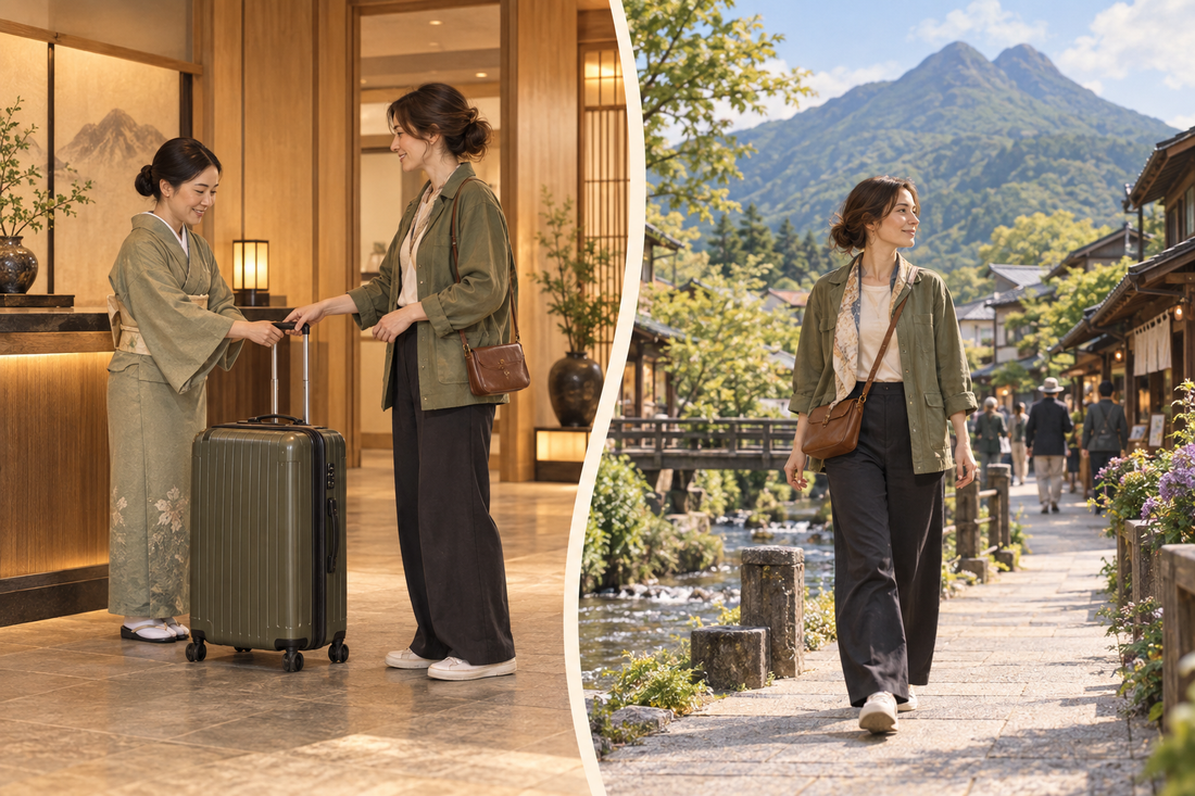 Yufuin luggage storage: send spare luggage from your hotel and enjoy the onsen town with a small bag.