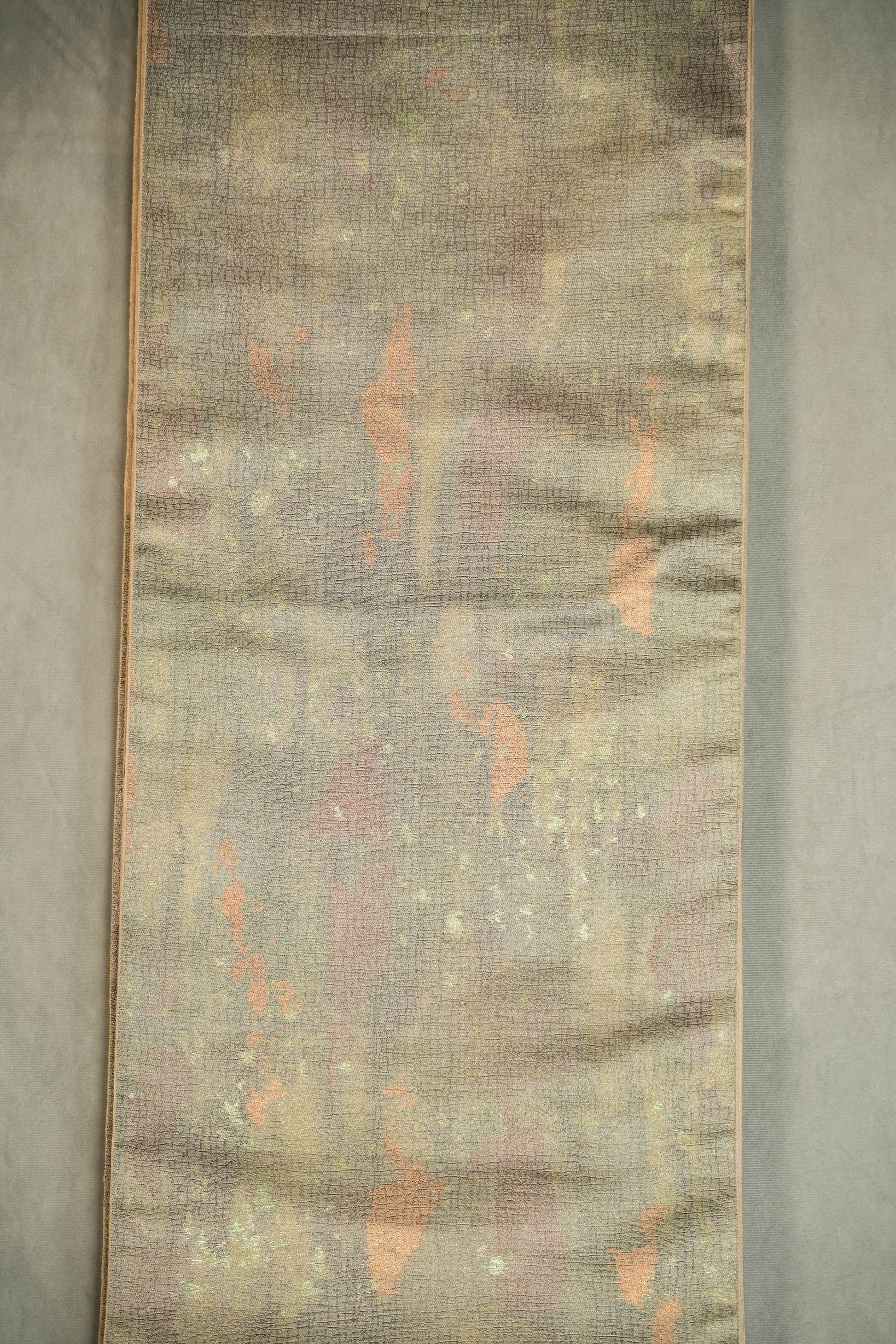 Gently used Japanese Vintage Kimono Obi for Wall Art and Art Decor.  Canvas Wall Art. Affordable Luxury Home Decoration. Buy Now at SilkCrane.com. 