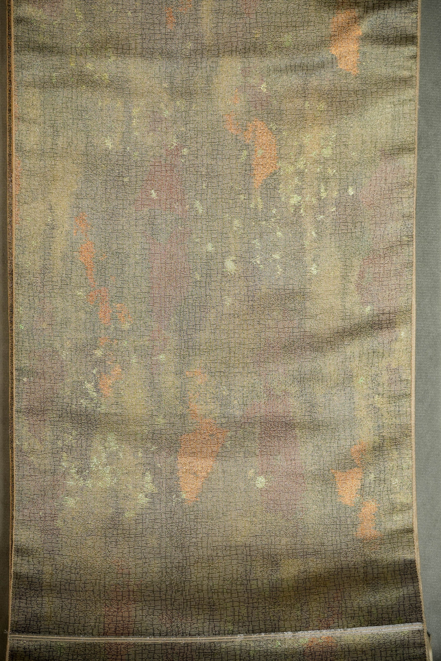 Gently used Japanese Vintage Kimono Obi for Wall Art and Art Decor. Canvas Wall Art. Affordable Luxury Home Decoration. Buy Now at SilkCrane.com.