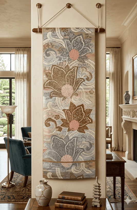 Japanese vintage kimono obi wall art home decor 