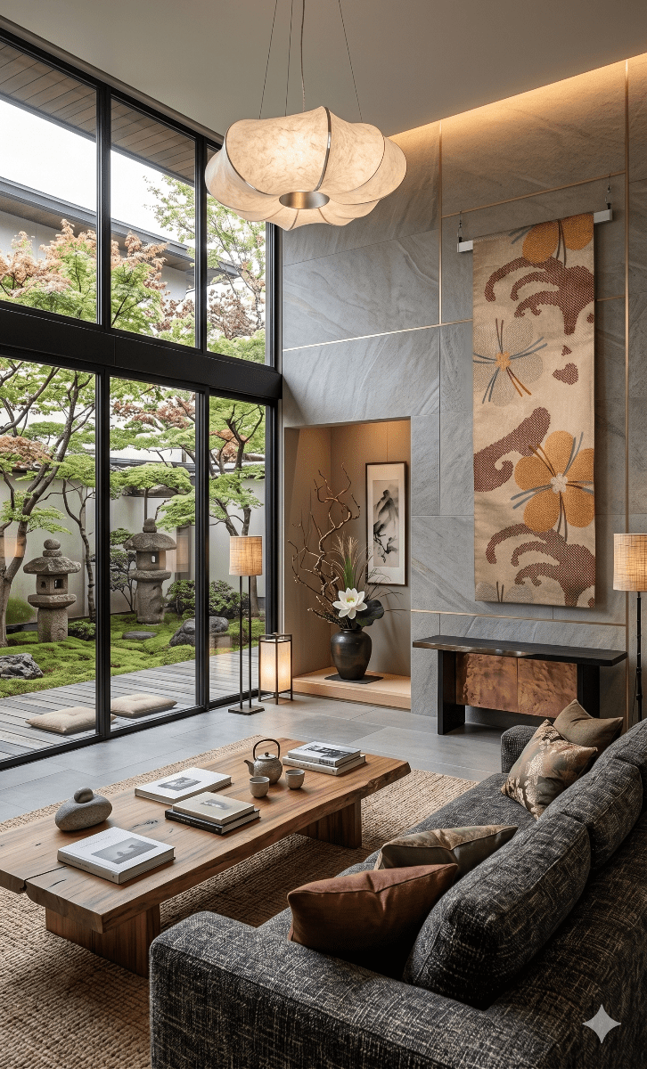 One-of-a-kind Japanese obi wall art with plum blossom motif, a vintage silk tapestry for home decor, Japanese art lovers, and gifts