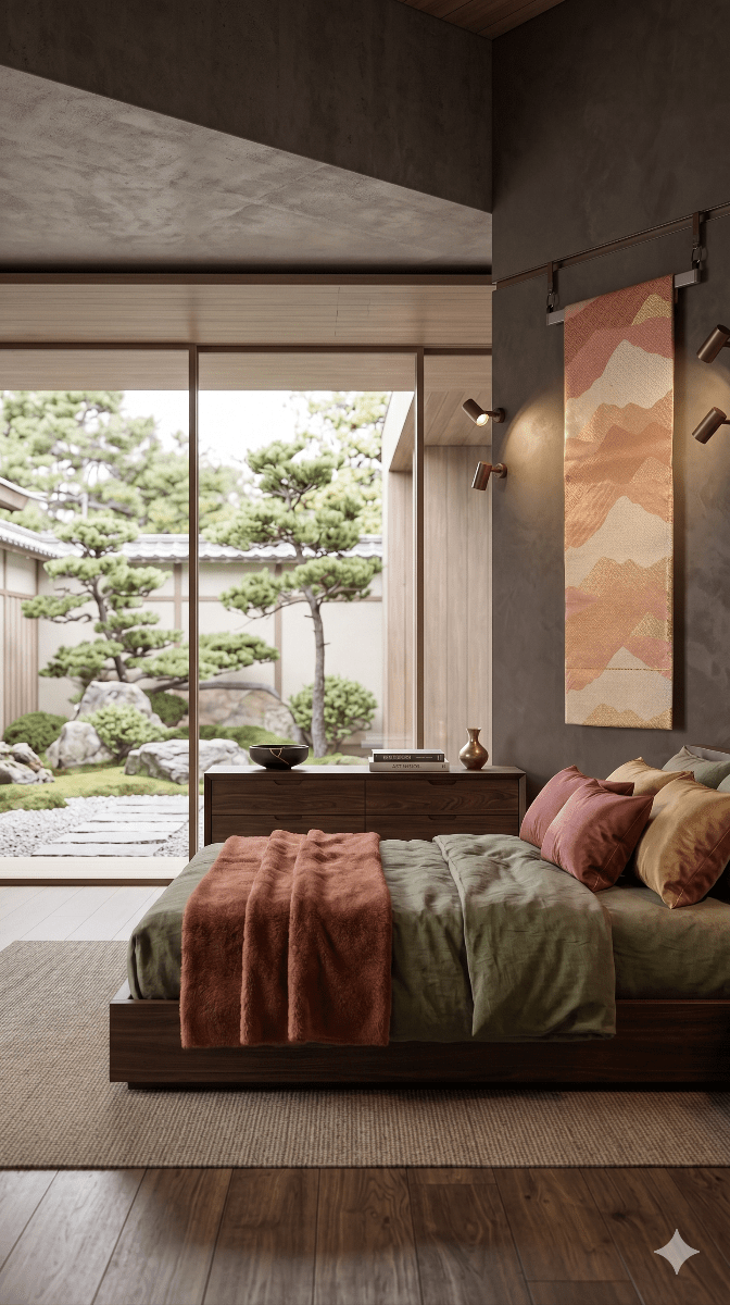 one of a kind, Japanese Obi Wall Art in Gold and pink, Vintage silk tapestry for home decor