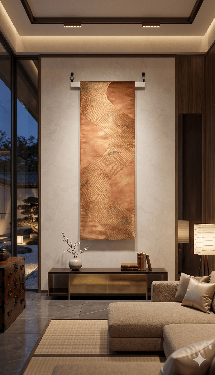 Japanese Obi Wall Art Vintage Tapestry One of a kind Home Decor
