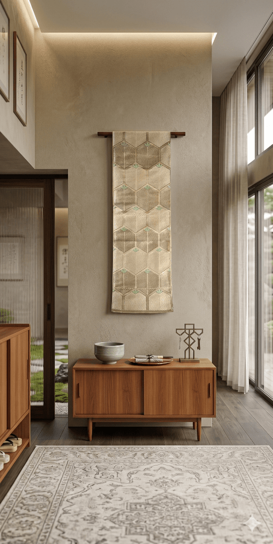 Kikkō Japanese Obi Wall Art – One-of-a-Kind Vintage Silk Tapestry