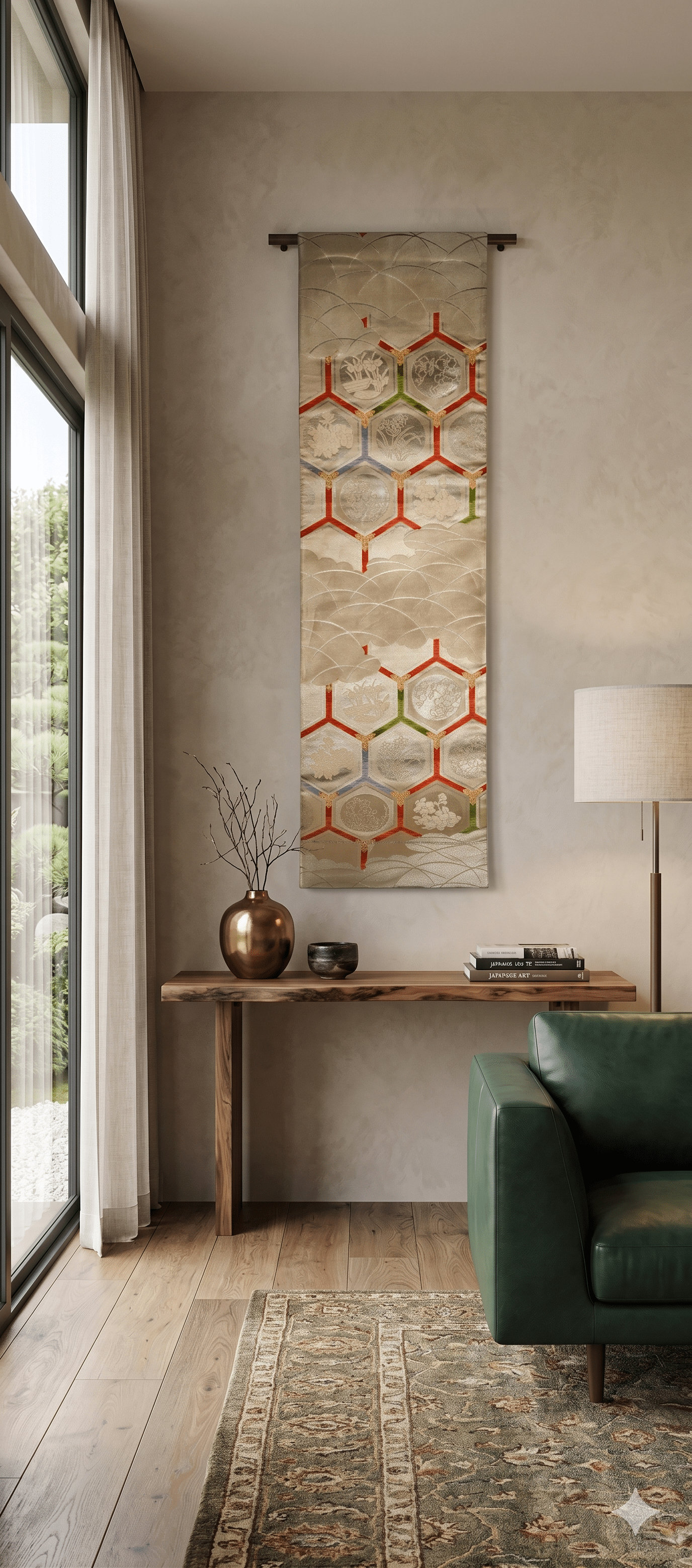 Japan Wall Art One-of-a-Kind Kimono Obi Home decor