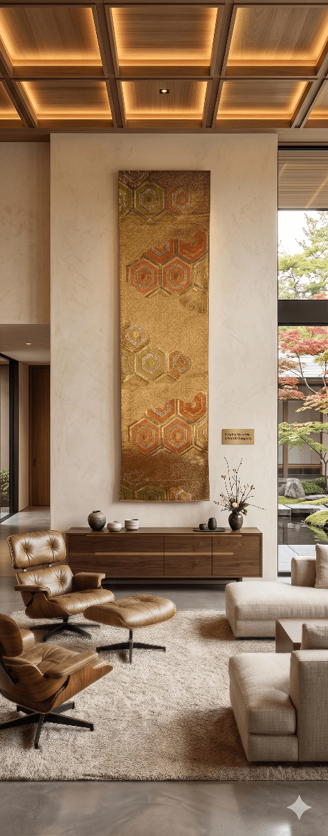 Japanese Wall Art Vintage Obi Home Decor gift