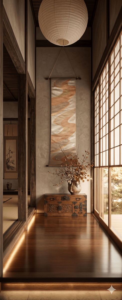 Vintage Japanese Kimono Obi Wall Art Home Decor One-of-a-kind