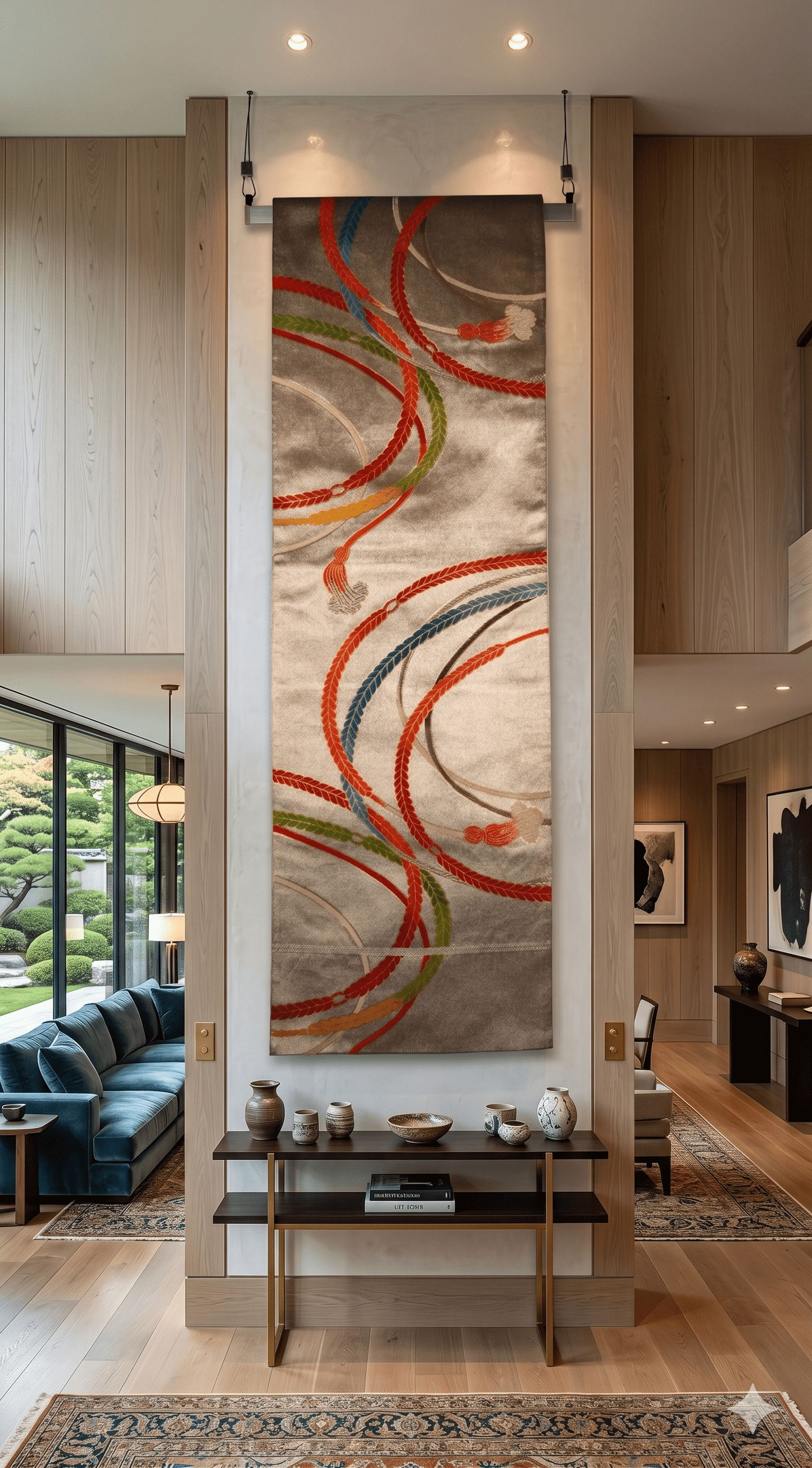 Vintage Japanese Kimono Obi Wall Art Home Decor 