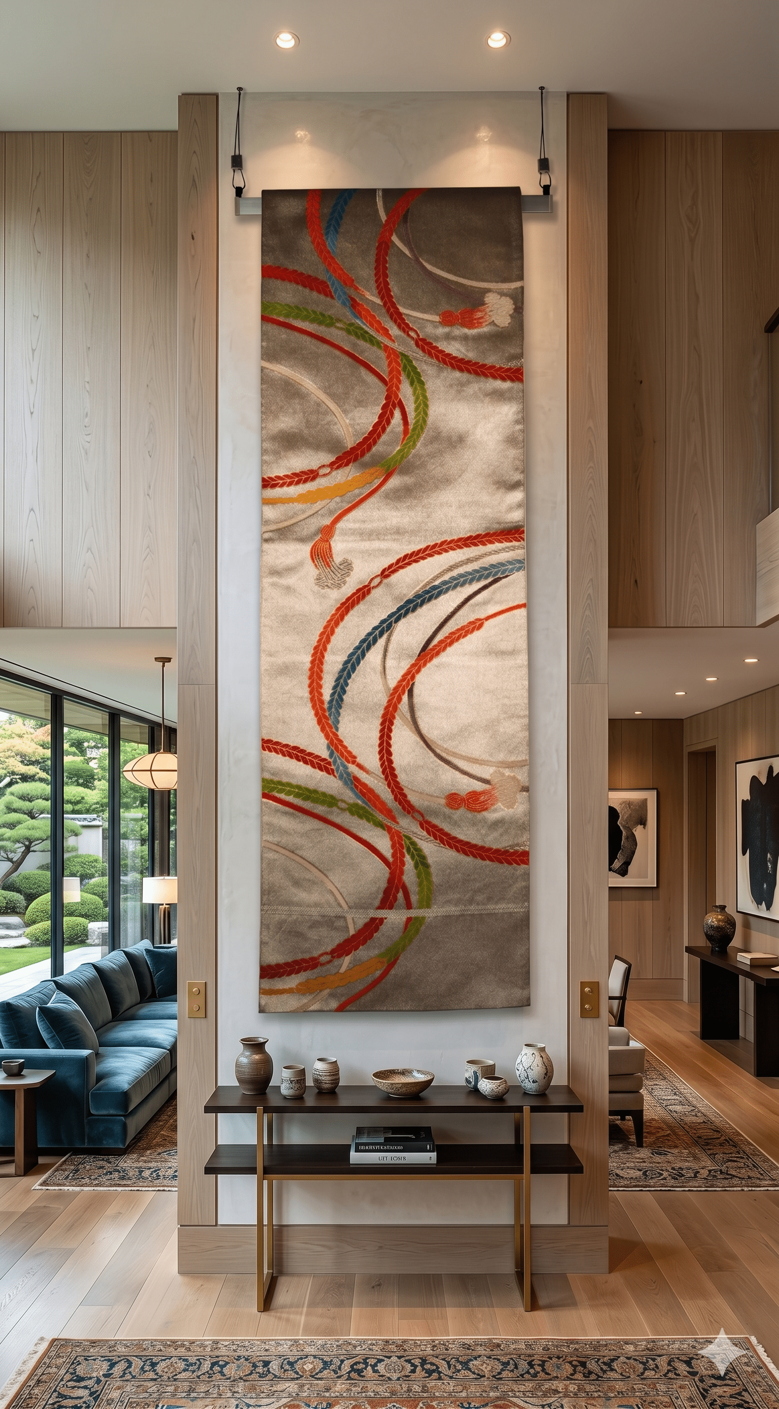 Vintage Japanese Kimono Obi Wall Art Home Decor 